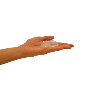 A hand holding an ameda comfortgel hydrogel pad