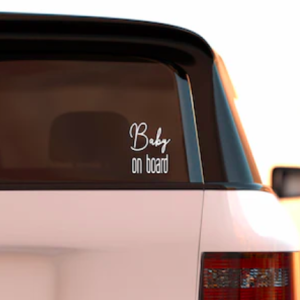 baby on board sticker