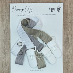 A pack of 3 dummy clips by tiger lily tots